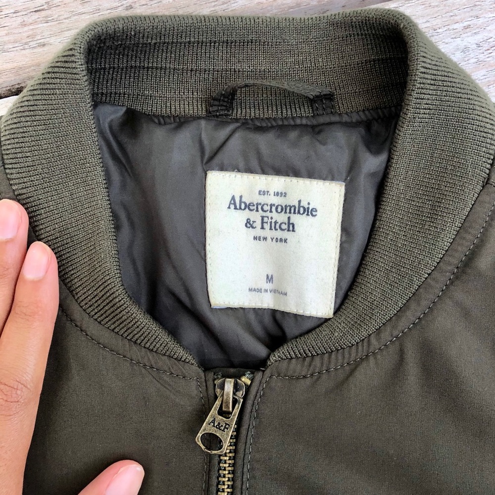 Abercrombie & Fitch Army Green Bomber Jacket
